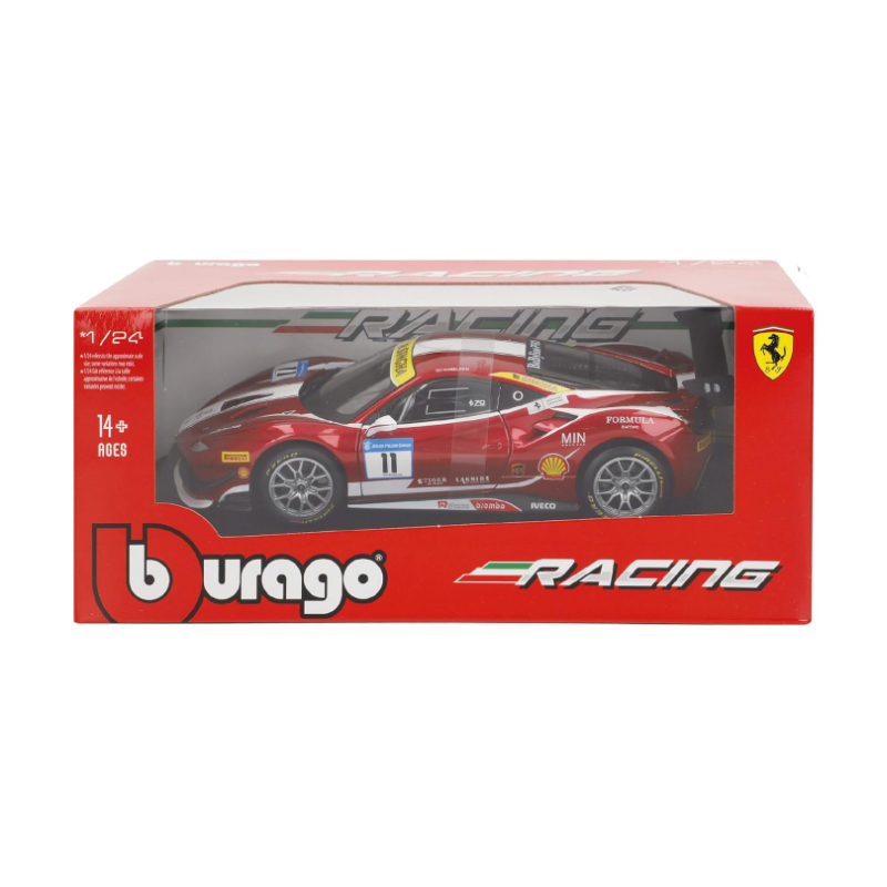 Miniatura vehículo Ferrari 488 Challenge 2017 Formula Racing 1:24
