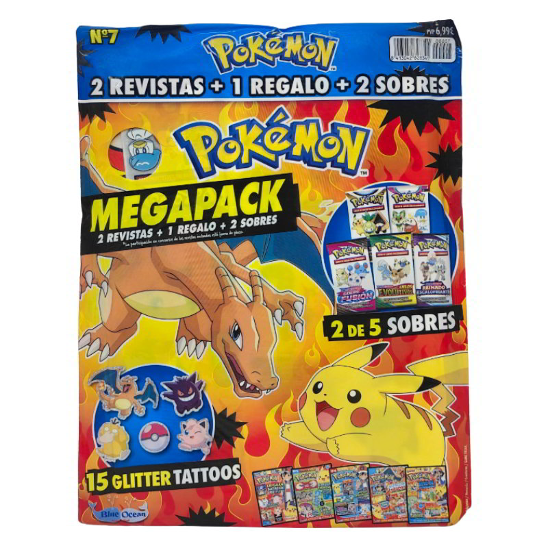 Megapack Revista Nº 7 Pokemon - 2 Revistas 1 Regalo 2 Sobres de cartas