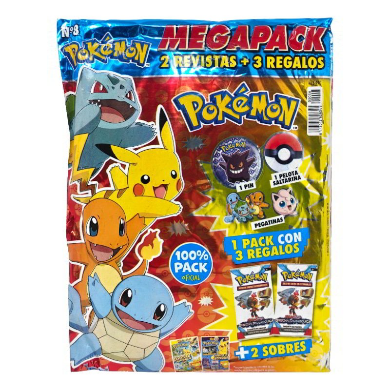 Megapack Revista Nº 8 Pokemon - 2 Revistas 3 Regalos 2 Sobres de cartas