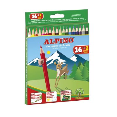 Lápices Alpino 16+2 colores