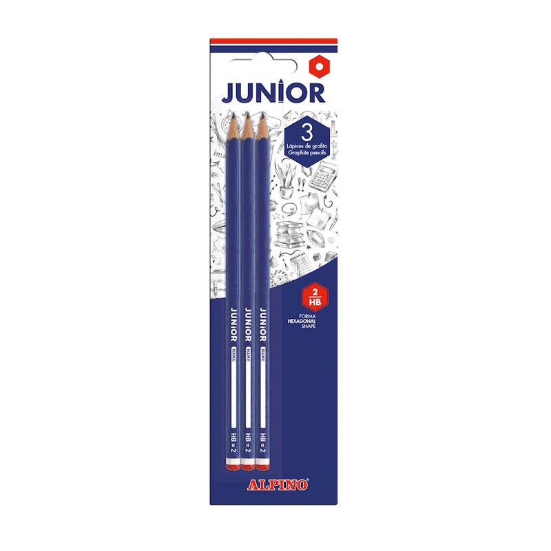Wholesaler of Set 3 lápices HB2 Junior Alpino
