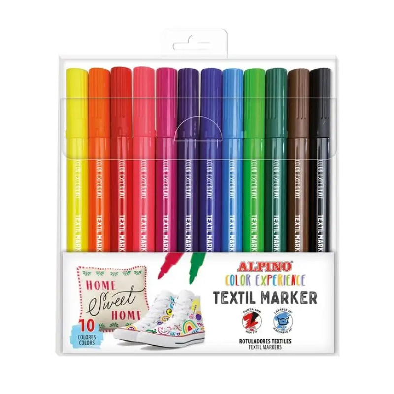 Set 10 rotuladores textiles Alpino Color Experience