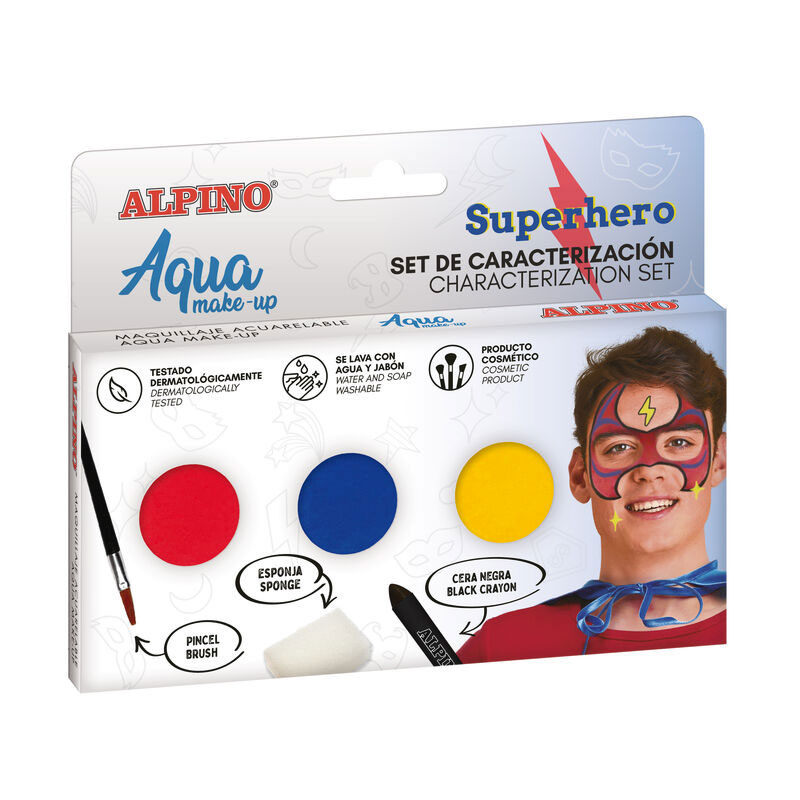 Distribuidor mayorista de Set de maquillaje acuarelable Alpino Aqua Superhéroe