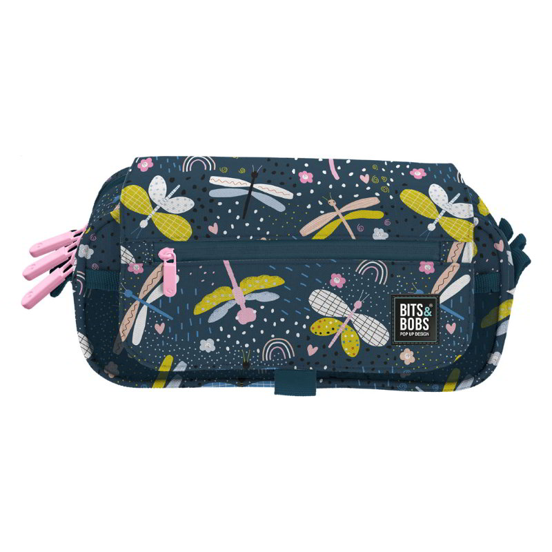 Estuche portatodo triple c/solapa Bits&Bobs Dragon Fly