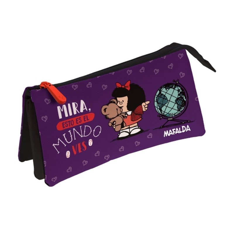 Distribuidor mayorista de Estuche portatodo triple Mafalda Mundo