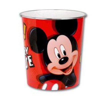 Papelera plástico 23x21cm Mickey Mouse - modelo rojo 批发