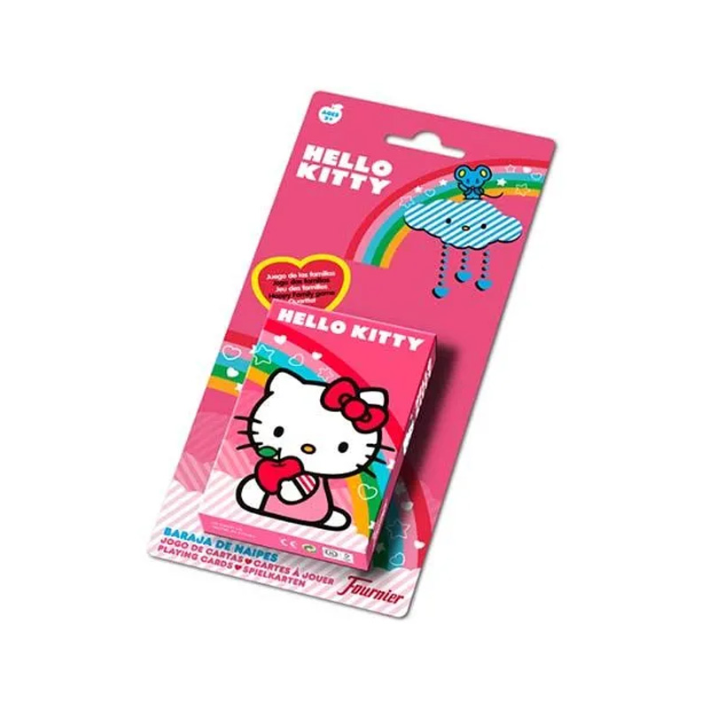 Baraja de cartas infantiles juego de naipes Hello Kitty