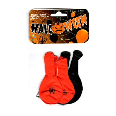 Set 5 globos de Halloween 24cm