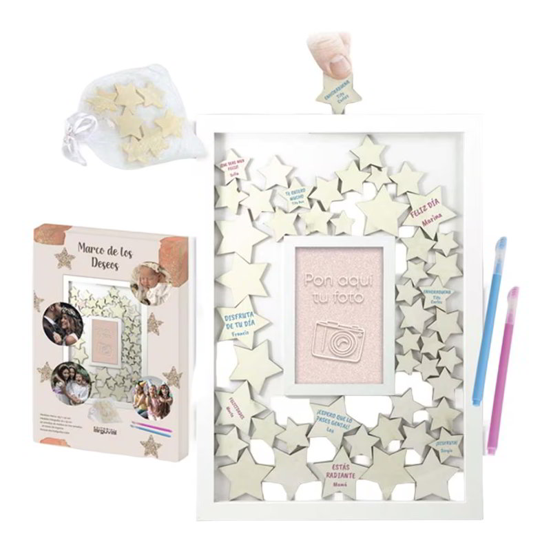 Marco de los Deseos Comunión 50 estrellas 2 bolígrafos