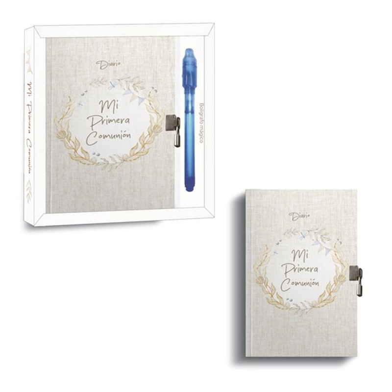 Set diario bolígrafo mágico Mi primera comunión - chico