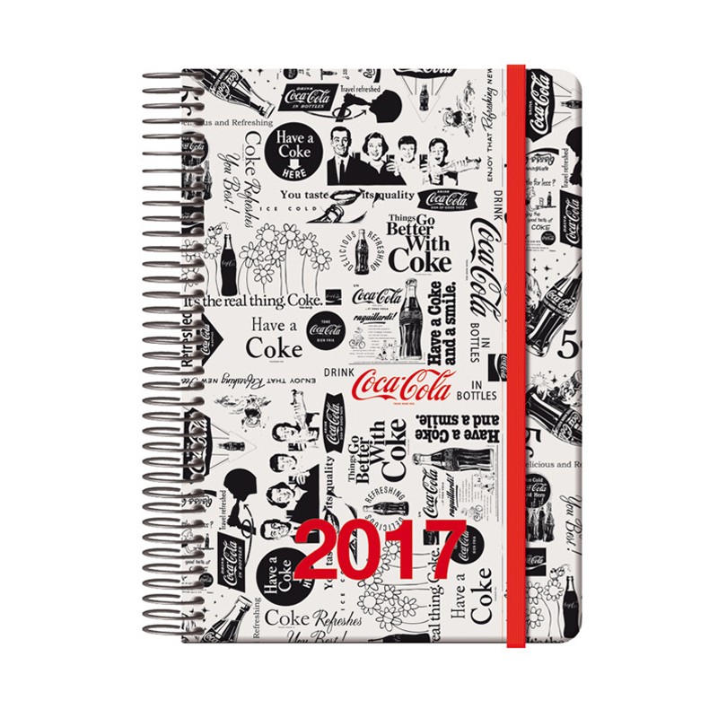 Distribuidor mayorista de Agenda 2017 Cartoon Coca Cola día página 15X21cm