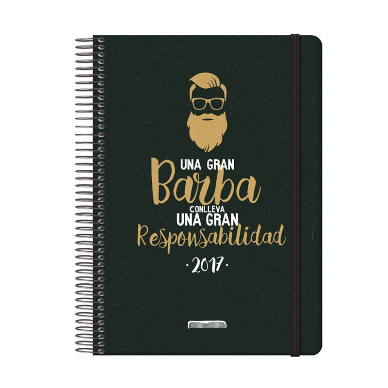 Distribuidor mayorista de Agenda 2017 Bold Barba día página 15X21cm