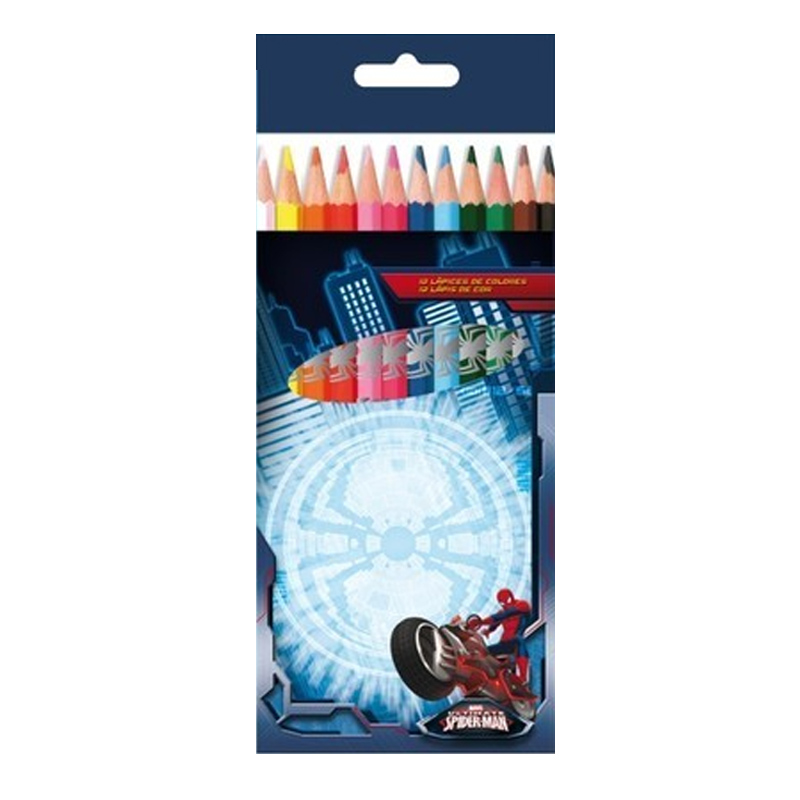 Distribuidor mayorista de 12 lápices de colores Ultimate Spiderman
