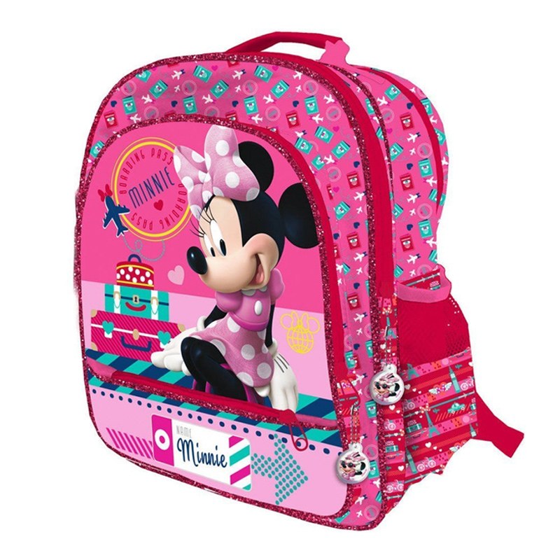 Distribuidor mayorista de Mochila adaptable a carro 41cm Minnie Mouse 4 cremalleras
