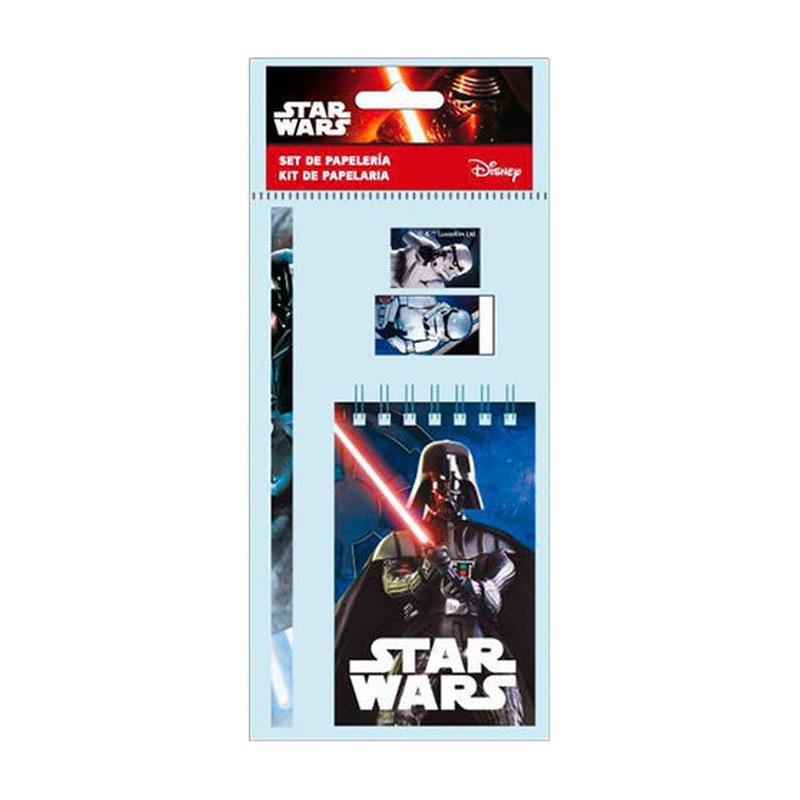 Distribuidor mayorista de Libreta + 3 piezas Star Wars