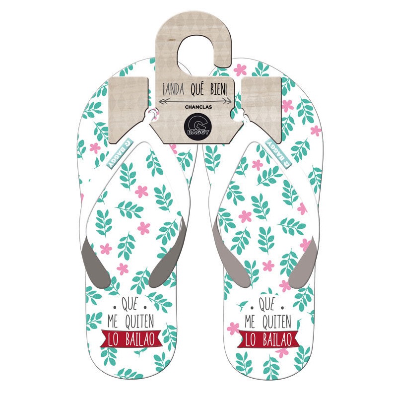 Distribuidor mayorista de Chanclas frases - Que me Quiten lo Bailao tallas 35-40