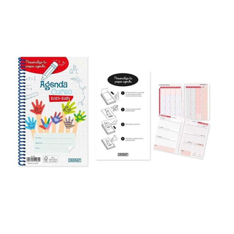 Distribuidor mayorista de Agenda escolar personalizable A5 Semana Vista 2023-24
