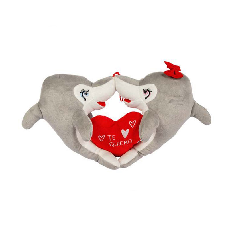 Distribuidor mayorista de Peluche delfines c/corazón Te quiero 20cm
