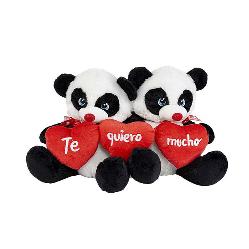 Distribuidor mayorista de Peluche pareja osos panda c/corazones 20cm