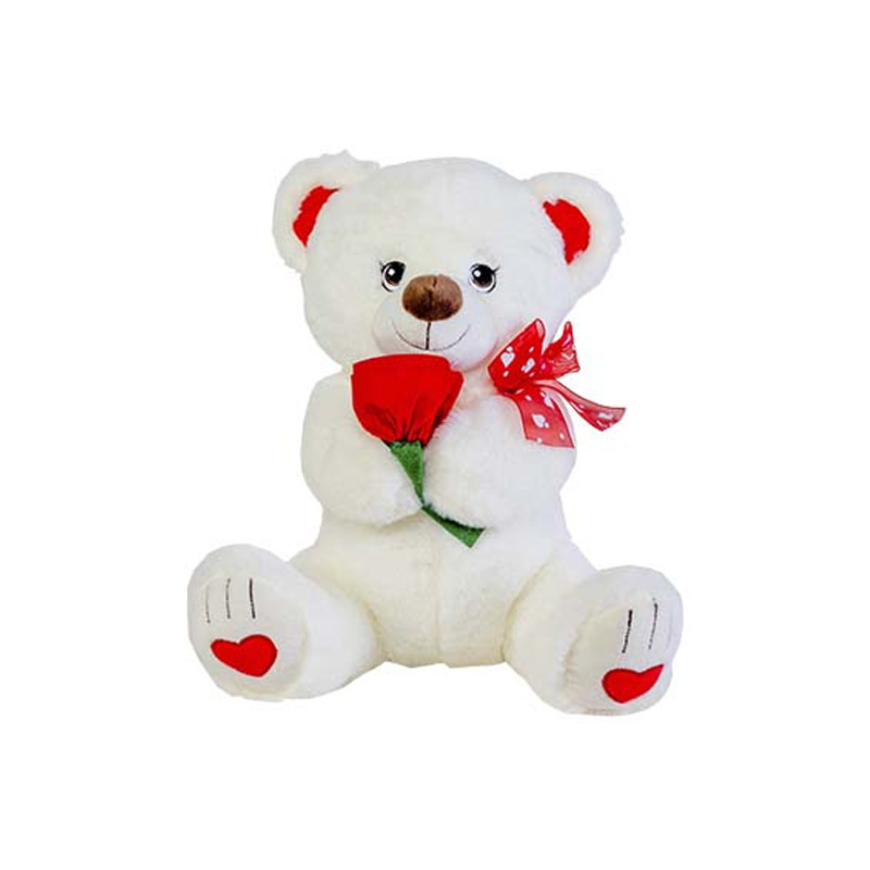Distribuidor mayorista de Peluche Oso 30cm c/flor - blanco