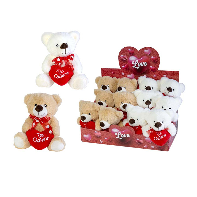 Expositor Osos c/corazón Te quiero 21cm