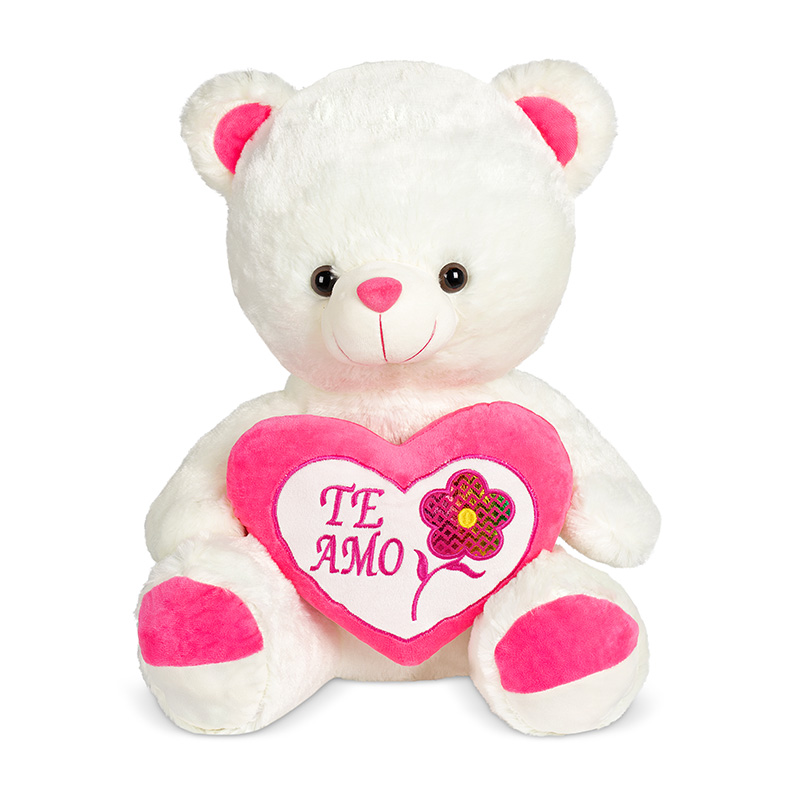 Distribuidor mayorista de Peluche Oso c/corazón rosa Te amo 45cm