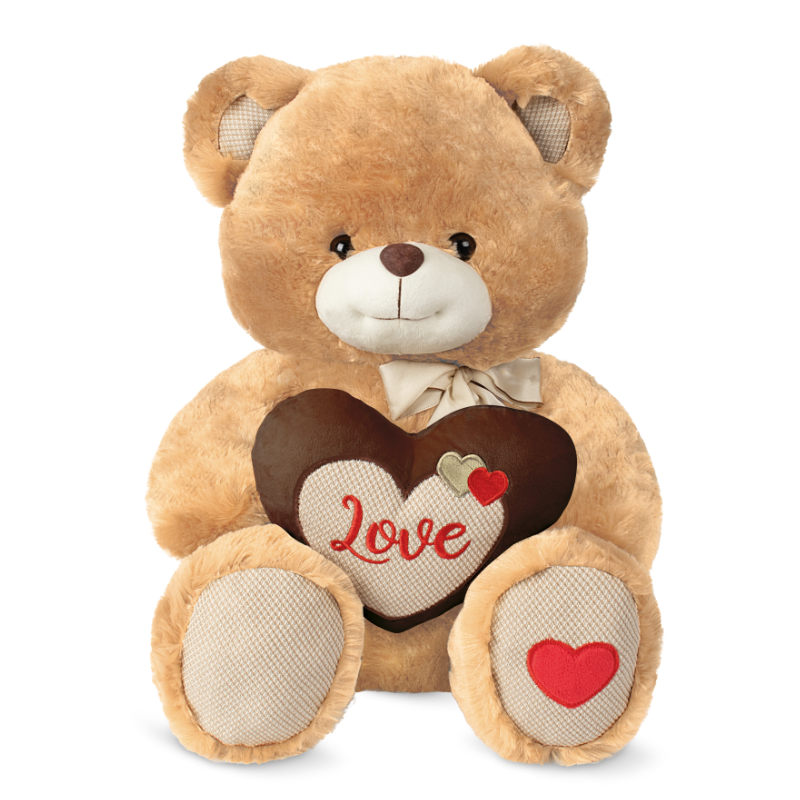 Peluche Oso dulce c/corazón San Valentin 45cm