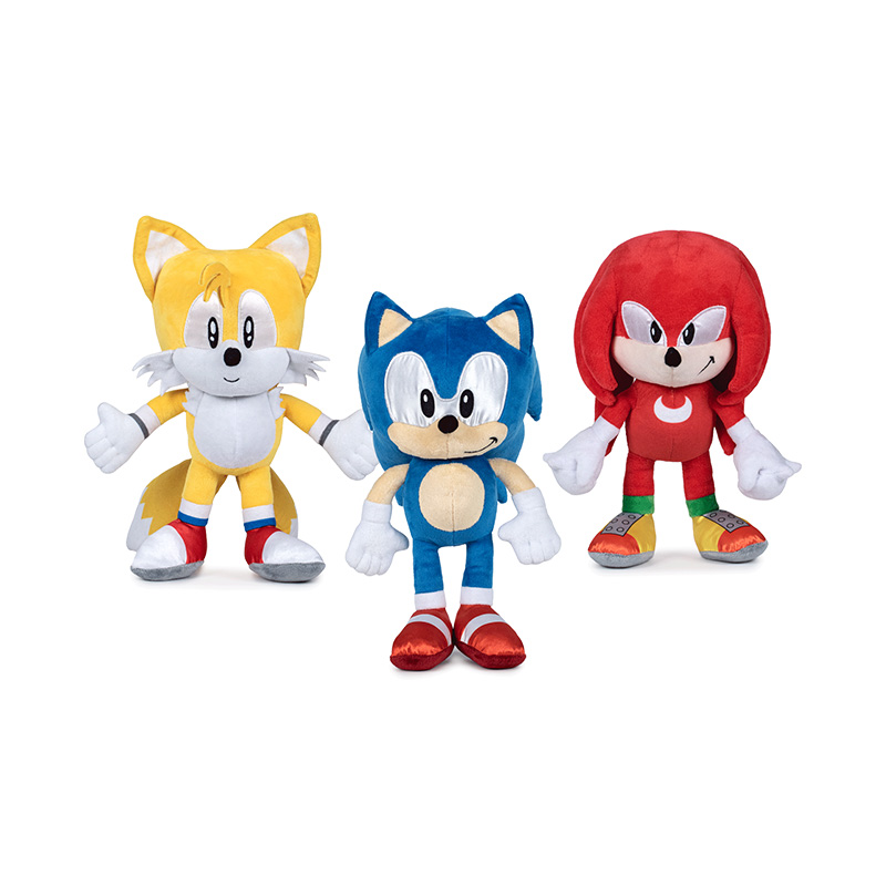 Peluche Sonic Tails Knuckles Sonic The Hedgehog 30cm
