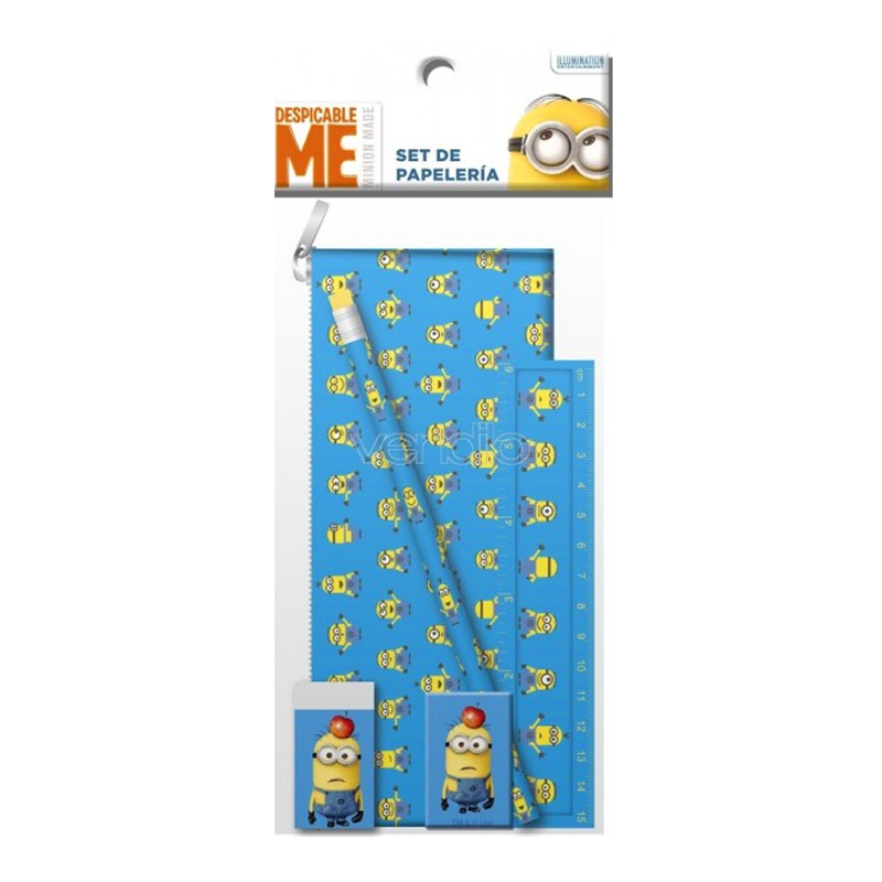 儿童文具套装 笔袋+4件文具：小黄人大眼萌（Minions） 批发