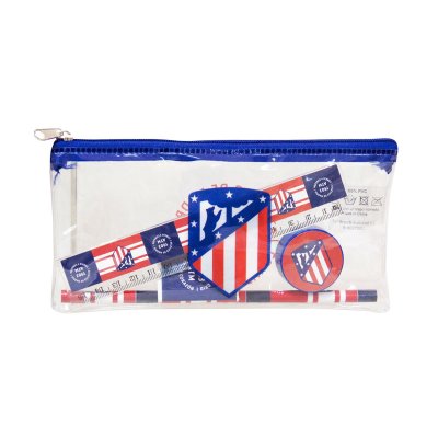 Set de papelería estuche de plástico + 4 piezas FC Atlético de Madrid 批发