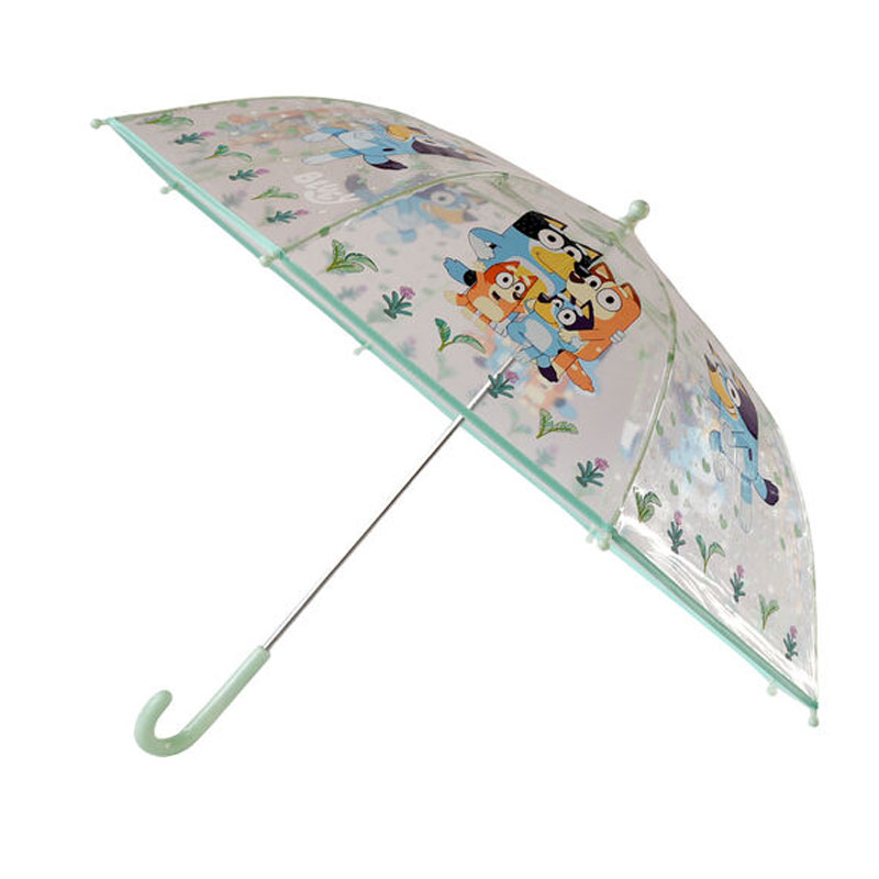 Paraguas manual transparente Bluey 67cm - verde 批发