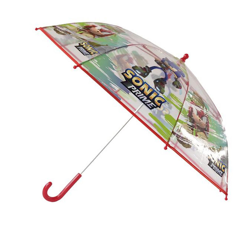 Paraguas manual transparente Sonic Prime 67cm - rojo 批发