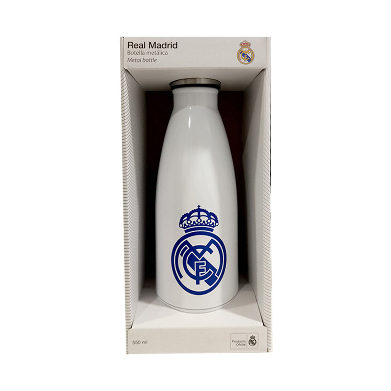 Botella de acero 550ml Real Madrid C.F. c/caja - blanca