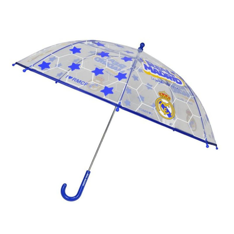 Paraguas transparente manual Real Madrid Estrellas 48cm