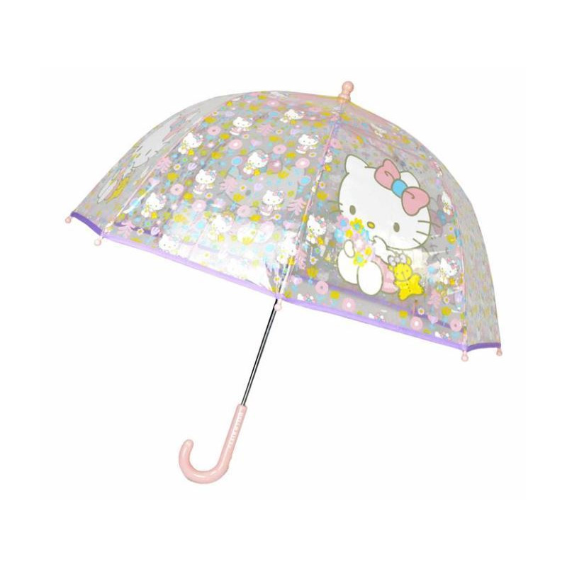 Paraguas manual transparente Hello Kitty 67cm - rosa