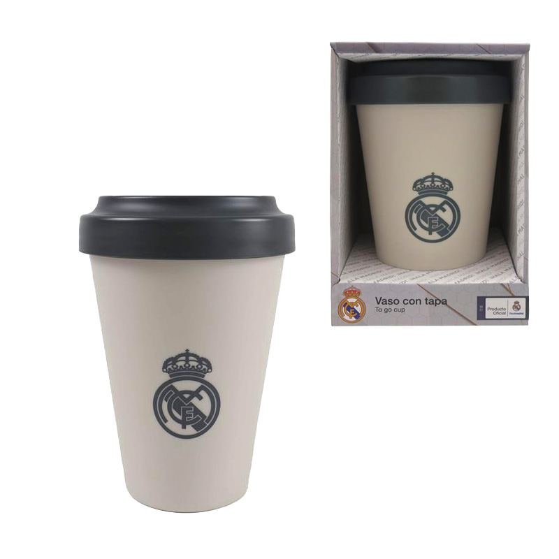 Vaso tapa 400ml Real Madrid