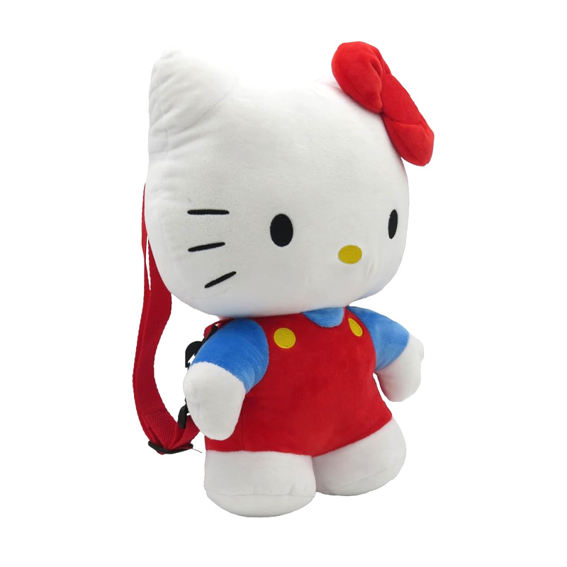 Peluche mochila Hello Kitty 32cm - rojo