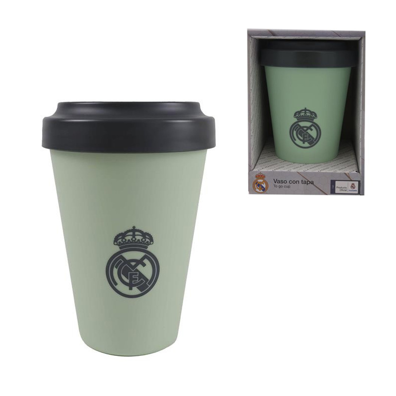 Vaso tapa 400ml Real Madrid - verde
