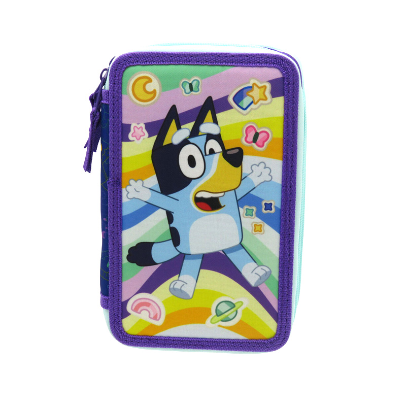 Plumier triple Bluey Happy