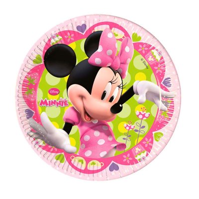 Distribuidor mayorista de 8 platos desechables 23cm Minnie Mouse