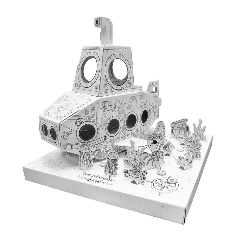 Distribuidor mayorista de Bricolaje 3D Mini submarino cartón