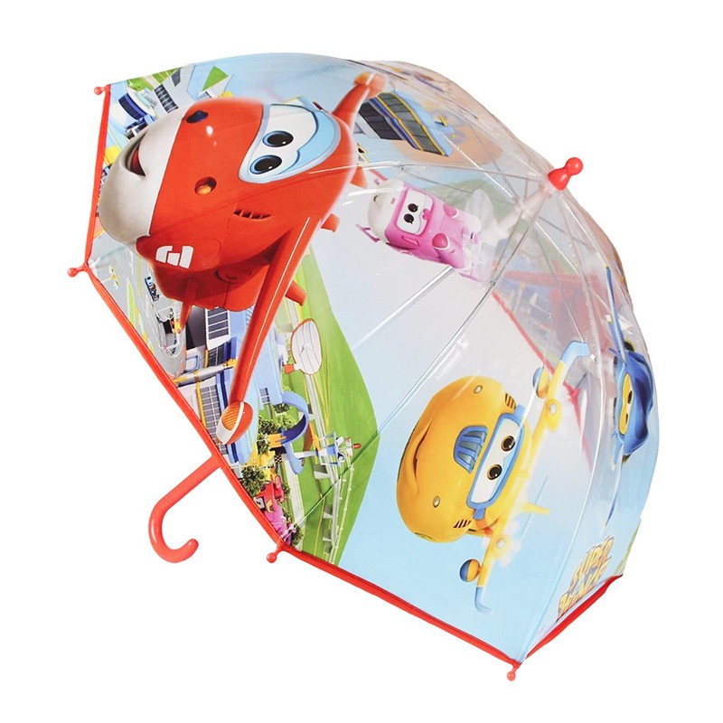 Distribuidor mayorista de Paraguas transparente manual Super Wings burbuja 45cm 18"