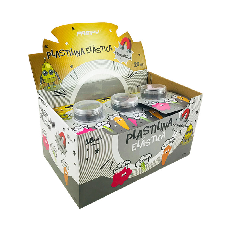 Distribuidor mayorista de Expositor de 18 latas de Plastilina Elástica Magnética