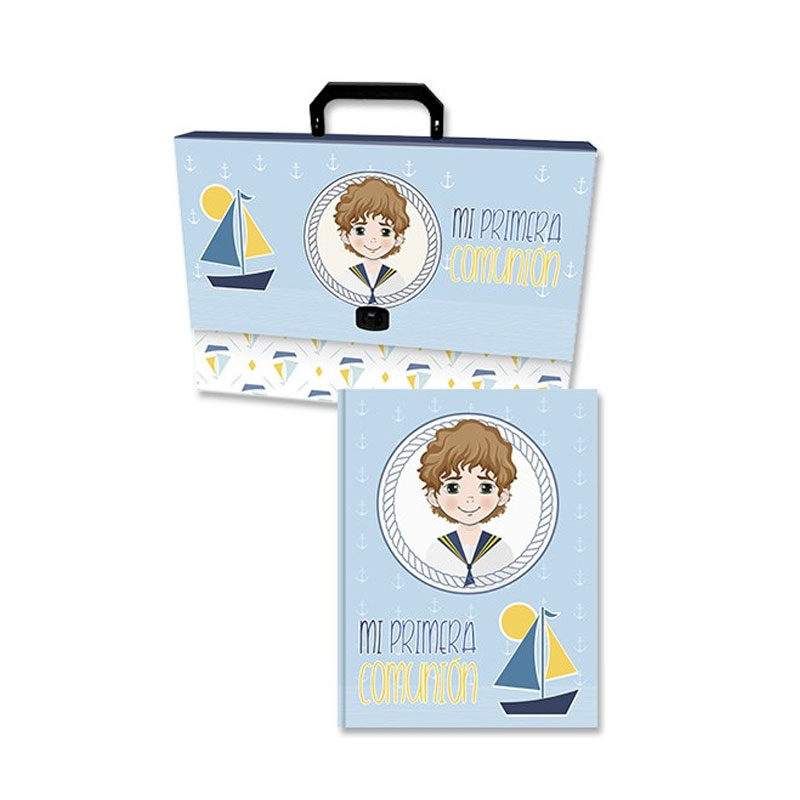 Set maletín c/libro recordatorio Comunión Marinero - chico 批发