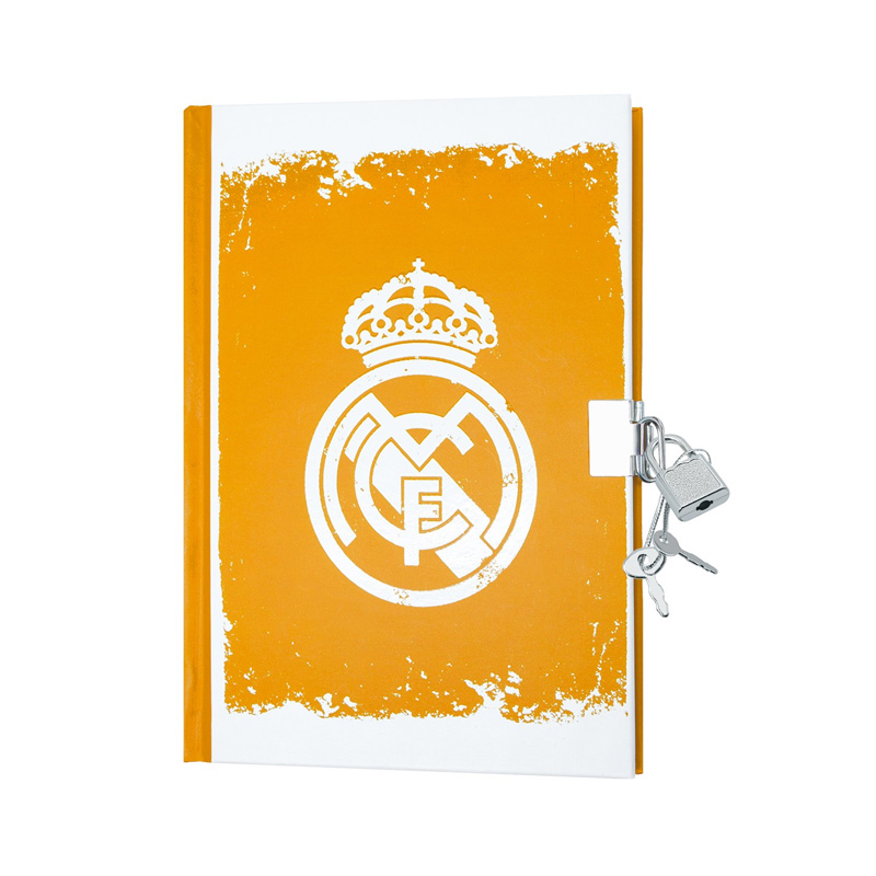 Diario c/candado Real Madrid F.C - naranja
