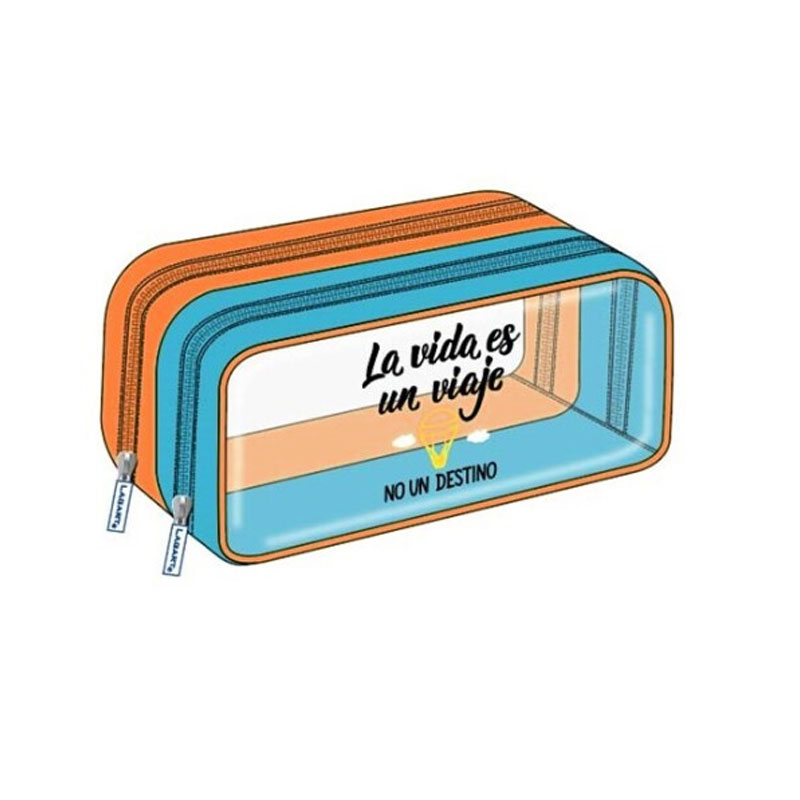 Estuche portatodo doble - La vida es un viaje 批发