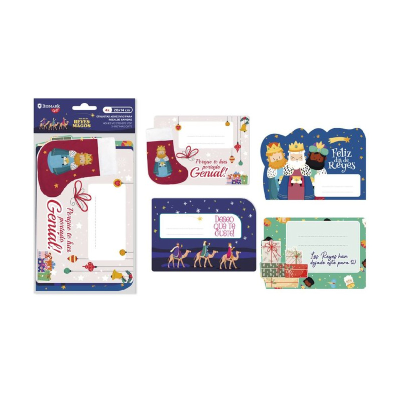 Etiquetas adhesivas para regalo Navidad 21cm