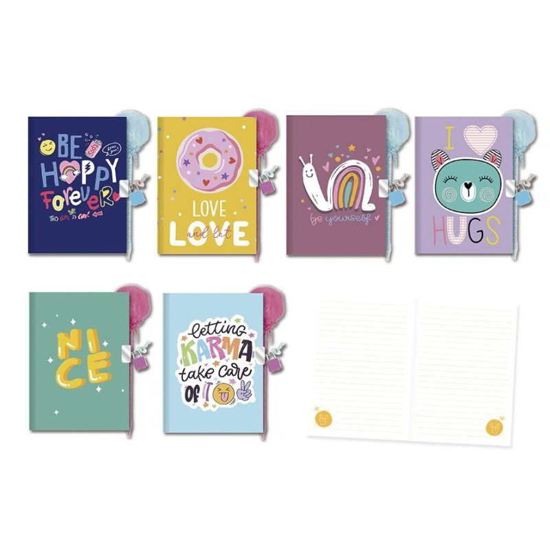 Caja expositor Diario c/candado y bolígrafo Happy