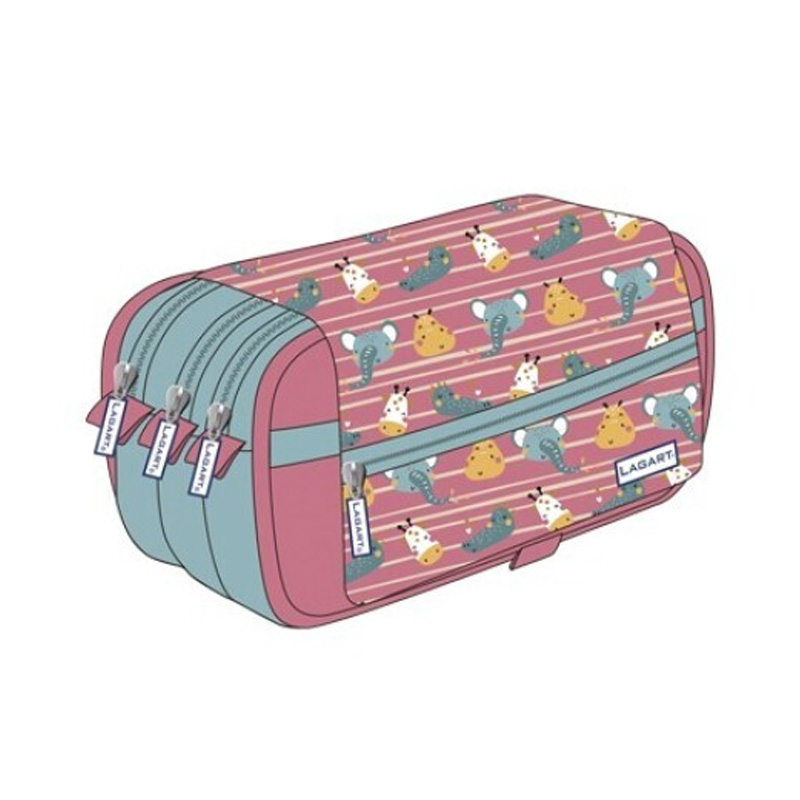 Estuche portatodo triple c/solapa - Animales