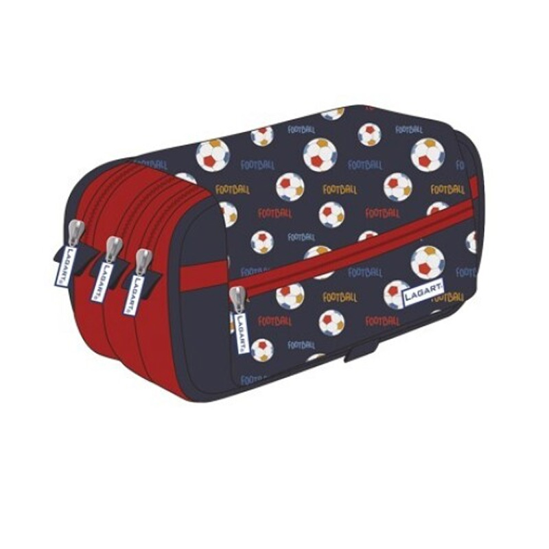 Estuche portatodo triple c/solapa - Fútbol